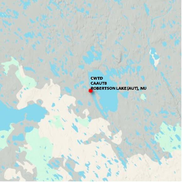 map at zoomlvl 60x60 kilometres for ROBERTSON LAKE (AUT)