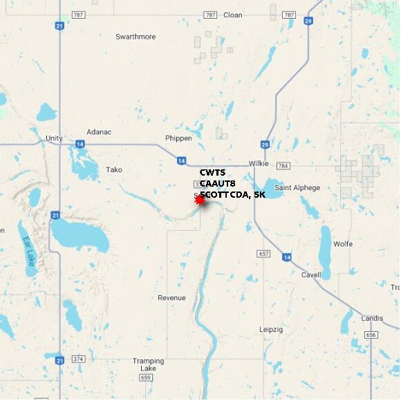 map at zoomlvl 60x60 kilometres for SCOTT CDA