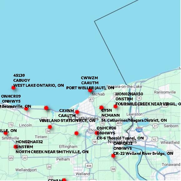 map at zoomlvl 60x60 kilometres for PORT WELLER (AUT)