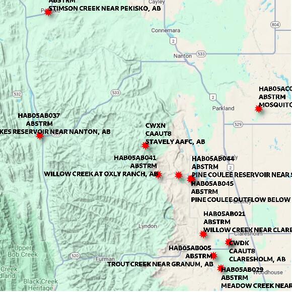 map at zoomlvl 60x60 kilometres for STAVELY AAFC