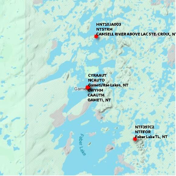 map at zoomlvl 60x60 kilometres for GAMETI