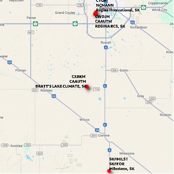 map at zoomlvl 60x60 kilometres for BRATT'S LAKE CLIMATE