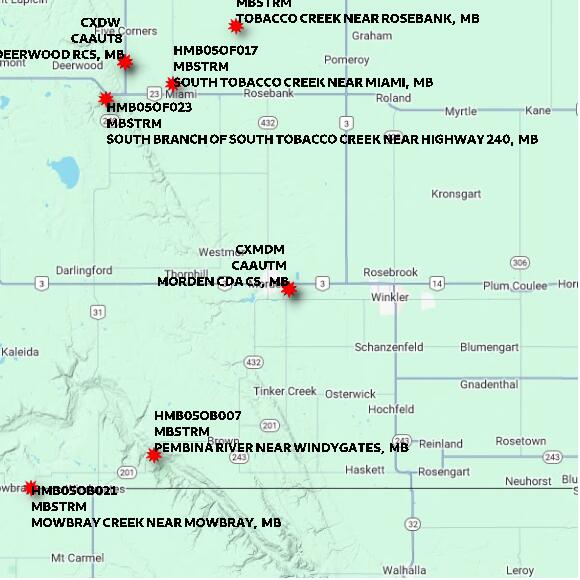 map at zoomlvl 60x60 kilometres for MORDEN CDA CS