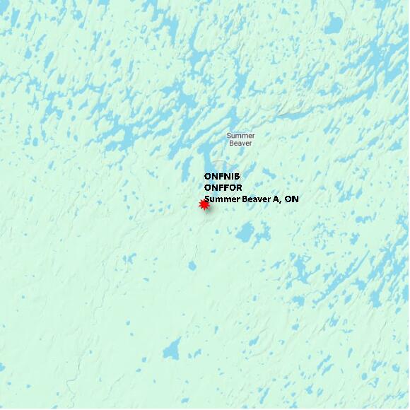 map at zoomlvl 60x60 kilometres for Summer Beaver A