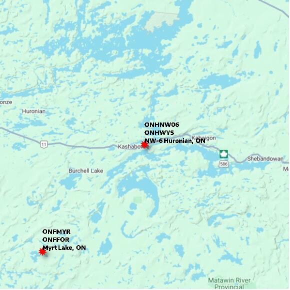 map at zoomlvl 60x60 kilometres for NW-6 Huronian