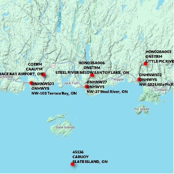map at zoomlvl 60x60 kilometres for NW-27 Steel River
