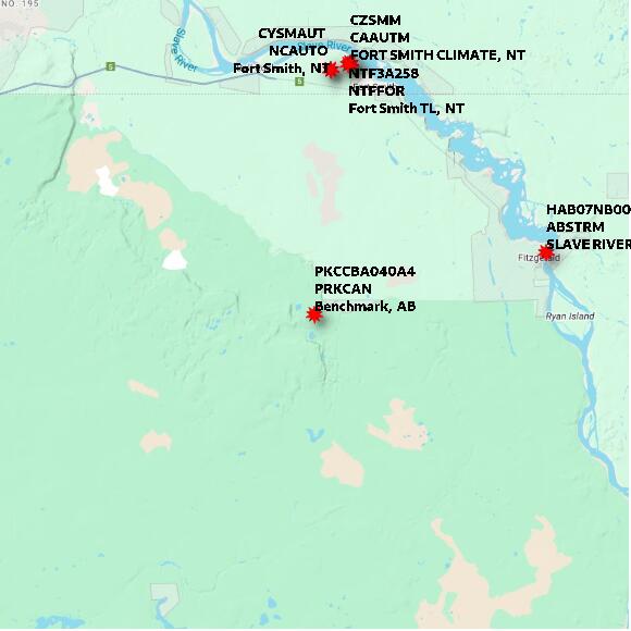 map at zoomlvl 60x60 kilometres for Benchmark